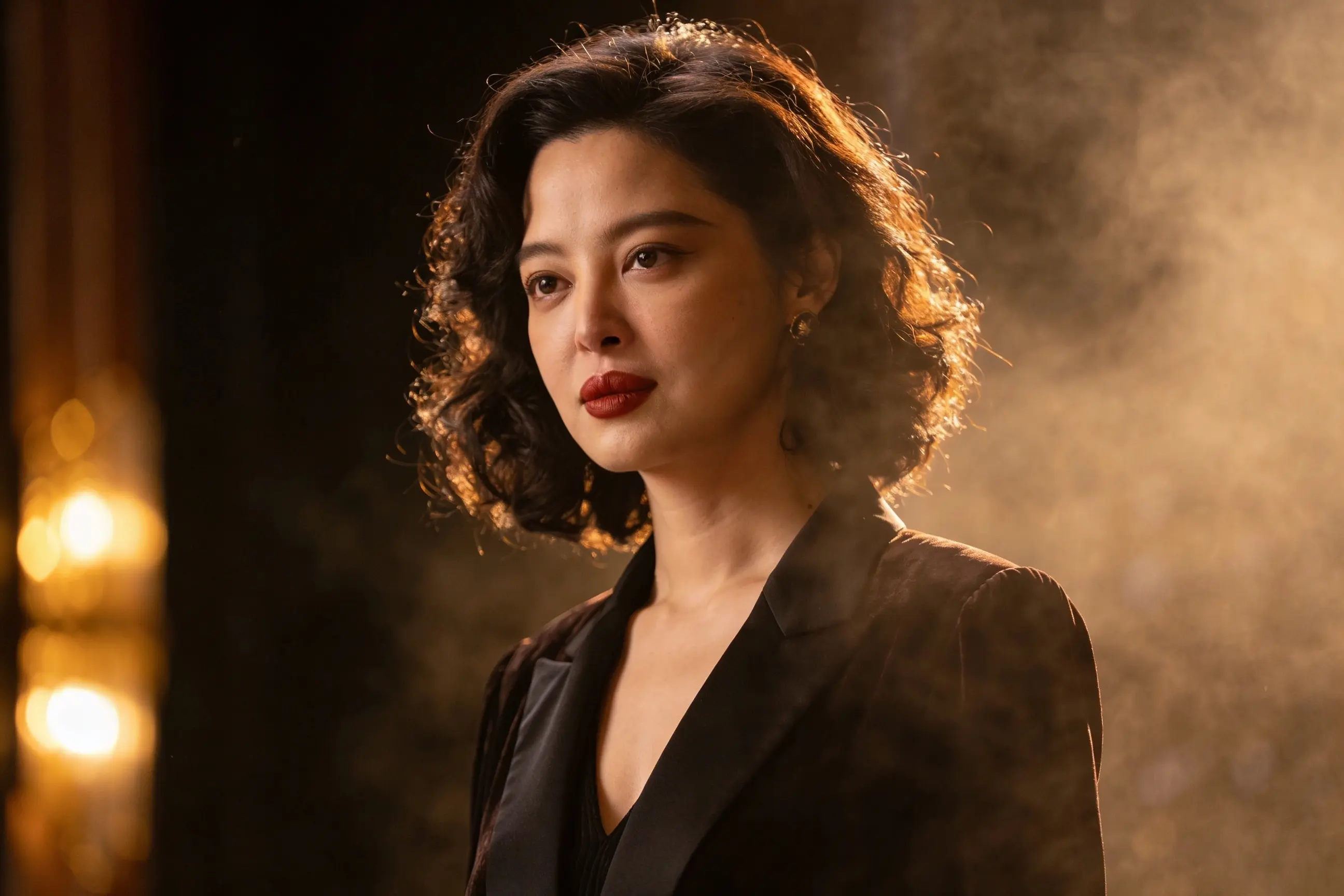 Cinematic adult fictional character scene created with SecretFlame AI face swapping