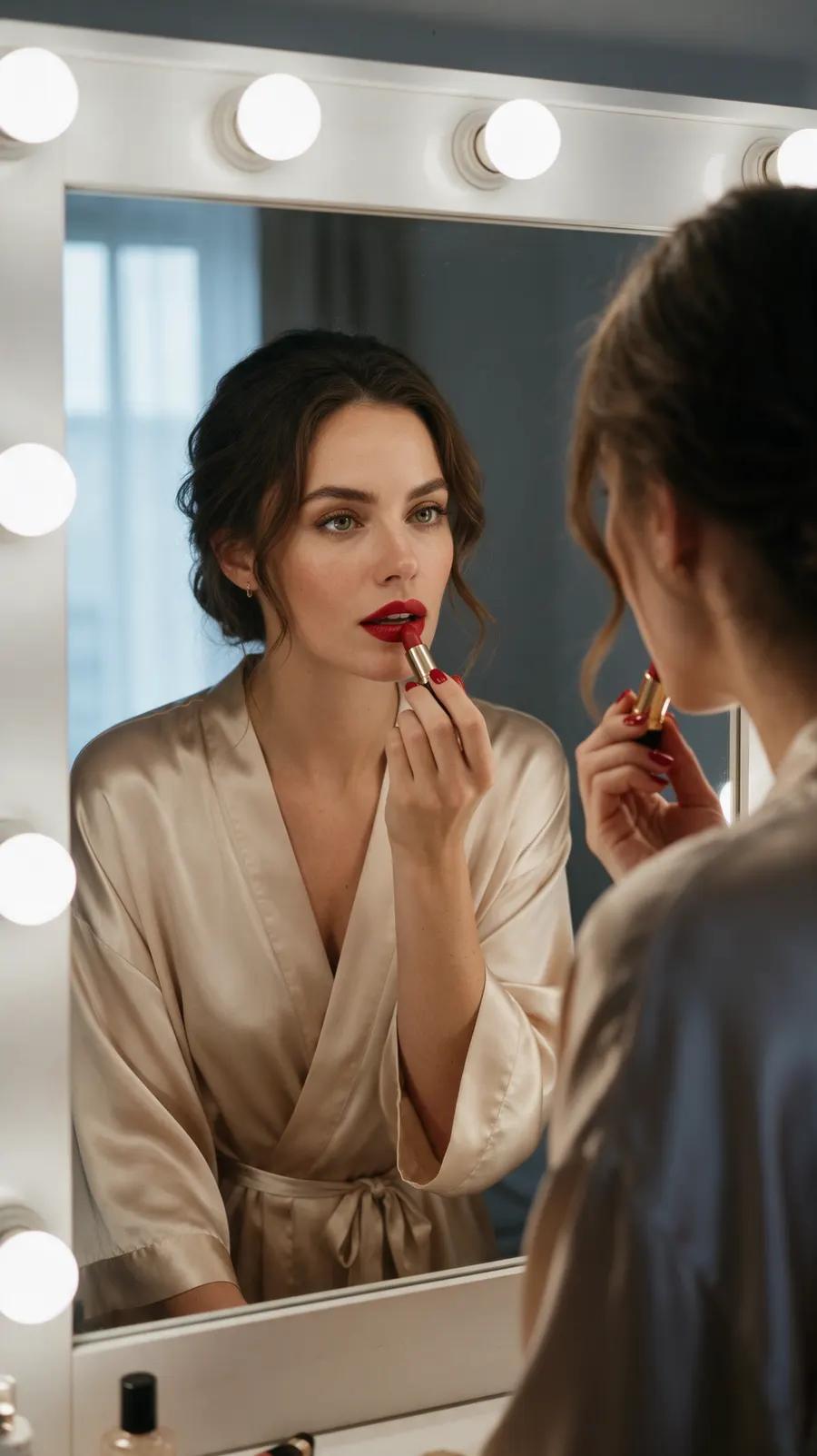 Fictional adult AI girlfriend photo montage with café, road trip, and mirror selfie scenes